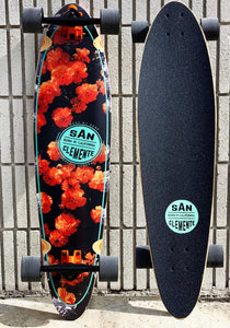 San Clemente Orange Blossom 36" Squash Tail Longboard