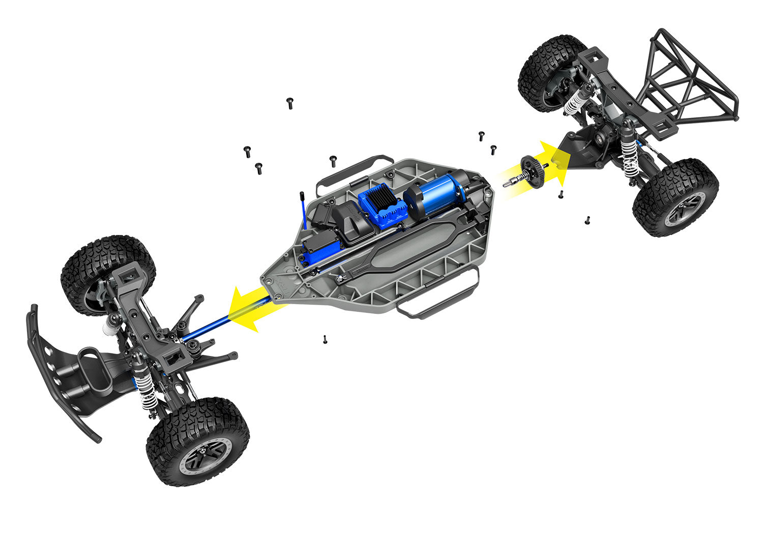 Assi Anteriori In Acciaio Temperato CVD Per Traxxas Slash VXL 4x4 E Rustler (JC097)