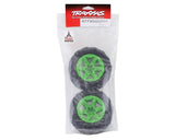 Traxxas Rustler Talon Extreme Tires & Wheels Assembled Green - TRA6773G