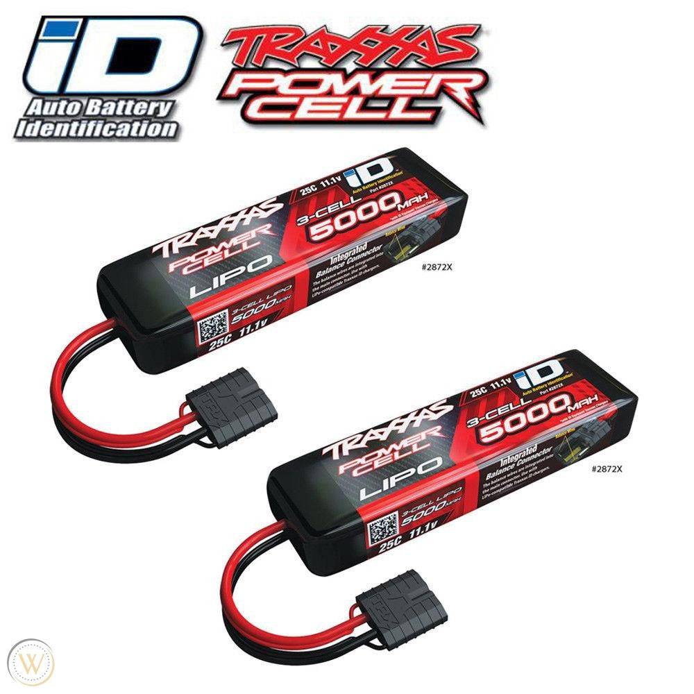 Traxxas dual ID charger and 2 5000mAh 3s Lipo newest batteries